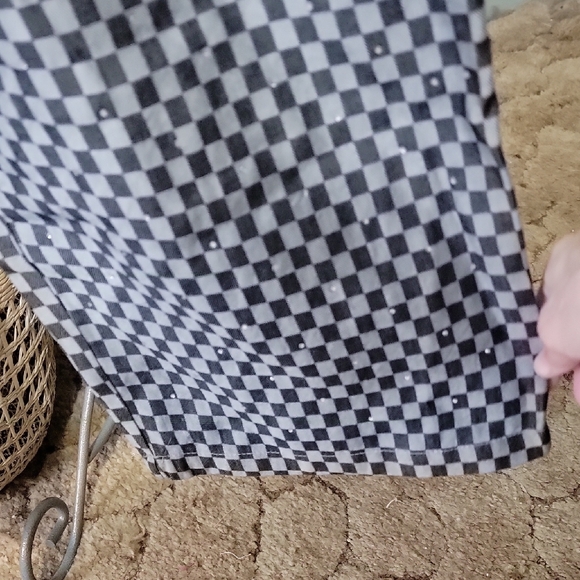 NWT DAVI & DANI Black And Grey Checkered Shirt And Pants Set Woman Size S, M, L - Picture 11 of 16